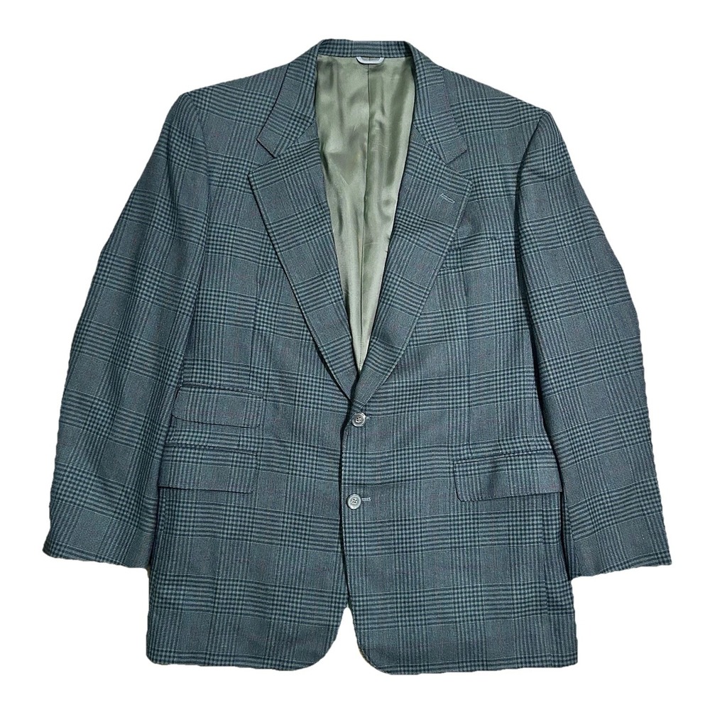 Edward Sexton Savile Row Brown Textured Plaid Wool Sport‎ Coat Jacket 43R Wool
